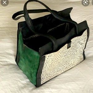 Loeffler Randall leather Walker & Calfhair Tote